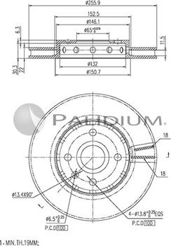 Ashuki P330-089 - Спирачен диск vvparts.bg