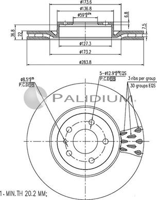 Ashuki P330-088 - Спирачен диск vvparts.bg