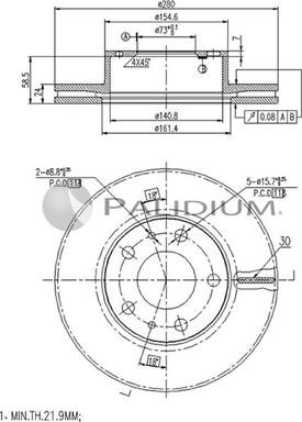 Ashuki P330-071 - Спирачен диск vvparts.bg