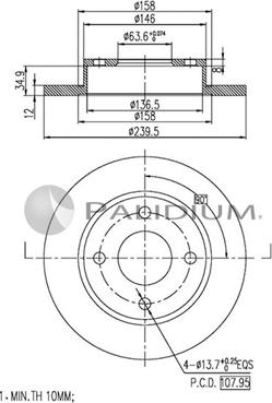 Ashuki P330-077 - Спирачен диск vvparts.bg