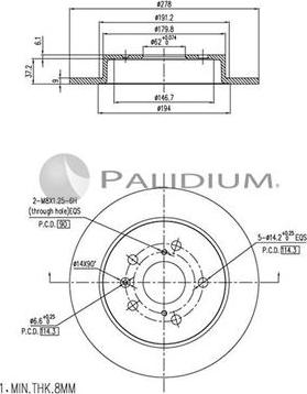 Ashuki P330-146 - Спирачен диск vvparts.bg