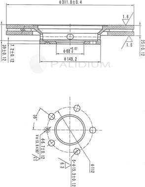 Ashuki P330-147 - Спирачен диск vvparts.bg