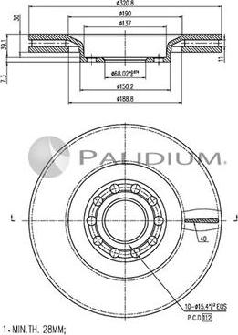 Ashuki P330-165 - Спирачен диск vvparts.bg