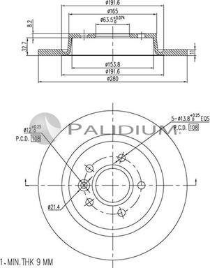 Ashuki P330-106 - Спирачен диск vvparts.bg