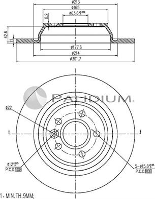 Ashuki P330-118 - Спирачен диск vvparts.bg