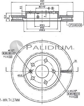 Ashuki P330-134 - Спирачен диск vvparts.bg