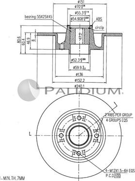 Ashuki P331-042 - Спирачен диск vvparts.bg