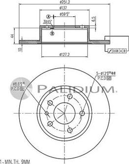 Ashuki P331-059 - Спирачен диск vvparts.bg