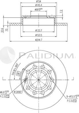 Ashuki P331-055 - Спирачен диск vvparts.bg