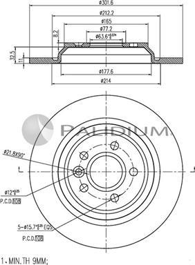 Ashuki P331-060 - Спирачен диск vvparts.bg