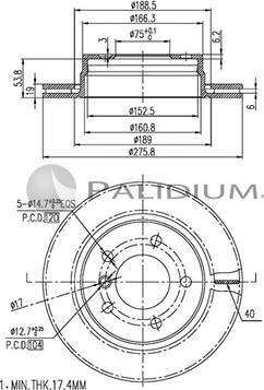 Ashuki P331-063 - Спирачен диск vvparts.bg