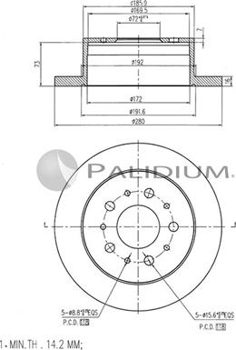 Ashuki P331-009 - Спирачен диск vvparts.bg