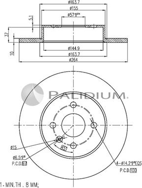 Ashuki P331-005 - Спирачен диск vvparts.bg