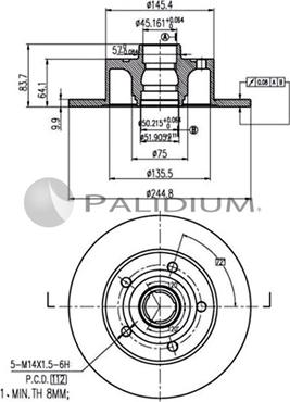 Ashuki P331-016 - Спирачен диск vvparts.bg