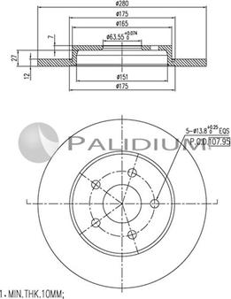 Ashuki P331-018 - Спирачен диск vvparts.bg