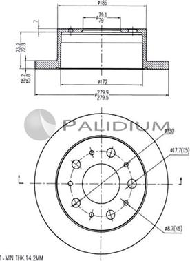 Ashuki P331-024 - Спирачен диск vvparts.bg