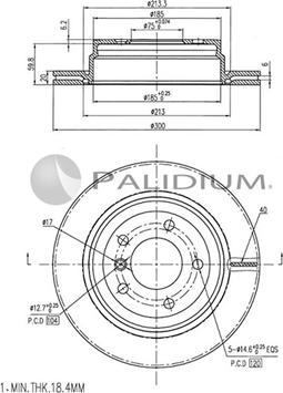 Ashuki P331-028 - Спирачен диск vvparts.bg