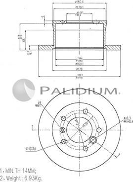 Ashuki P331-077 - Спирачен диск vvparts.bg