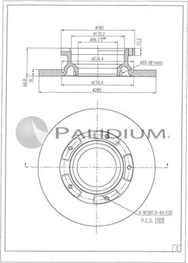 Ashuki P331-130 - Спирачен диск vvparts.bg