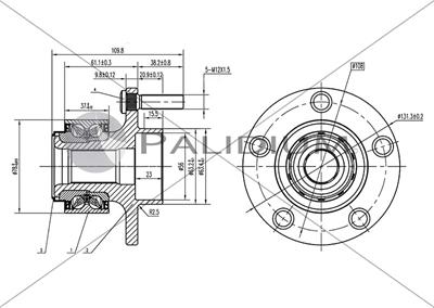 Ashuki PAL6-2013 - Комплект колесен лагер vvparts.bg