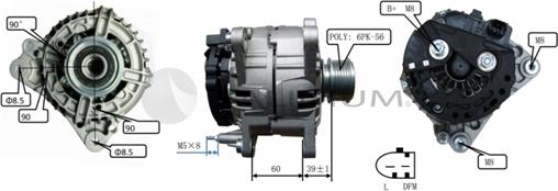 Ashuki PAL17-2004 - Генератор vvparts.bg