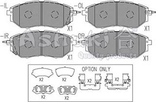 Ashuki S011-58 - Комплект спирачно феродо, дискови спирачки vvparts.bg