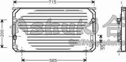 Ashuki T555-01 - Кондензатор, климатизация vvparts.bg