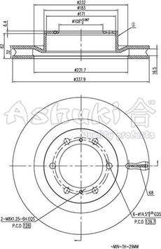 Ashuki T603-46 - Спирачен диск vvparts.bg