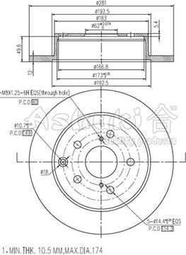 Ashuki T603-35 - Спирачен диск vvparts.bg