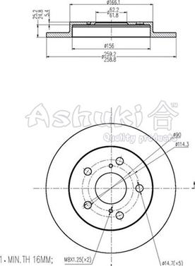 Ashuki T603-30 - Спирачен диск vvparts.bg