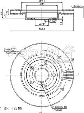 Ashuki T603-37 - Спирачен диск vvparts.bg