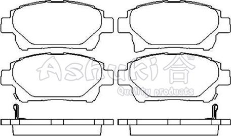 Ashuki T113-10 - Комплект спирачно феродо, дискови спирачки vvparts.bg