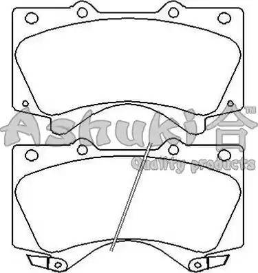 Ashuki T112-92 - Комплект спирачно феродо, дискови спирачки vvparts.bg