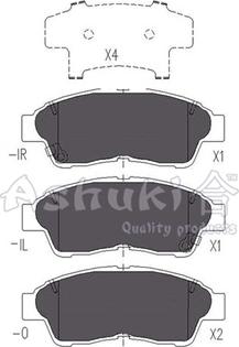 Ashuki T112-15 - Комплект спирачно феродо, дискови спирачки vvparts.bg