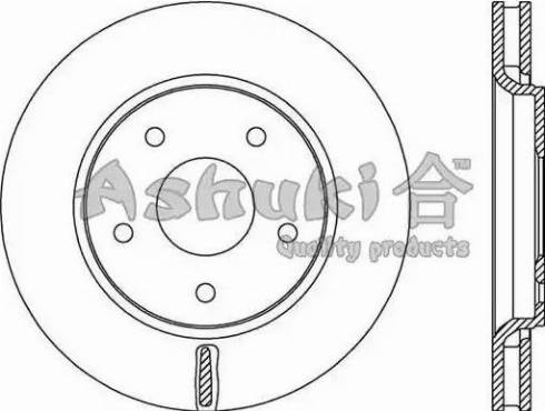 Ashuki US104353 - Спирачен диск vvparts.bg