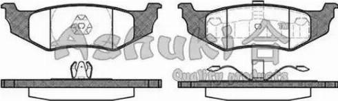 Ashuki US104236 - Комплект спирачно феродо, дискови спирачки vvparts.bg