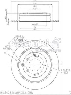 Ashuki Y089-69 - Спирачен диск vvparts.bg