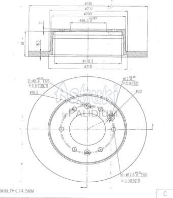 Ashuki Y089-79 - Спирачен диск vvparts.bg