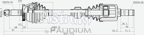 Ashuki Y102-07 - Полуоска vvparts.bg