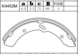 Asimco K4453M - Комплект спирачна челюст vvparts.bg