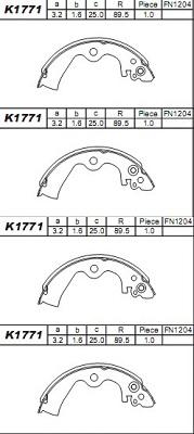 Asimco K1771 - Комплект спирачна челюст vvparts.bg