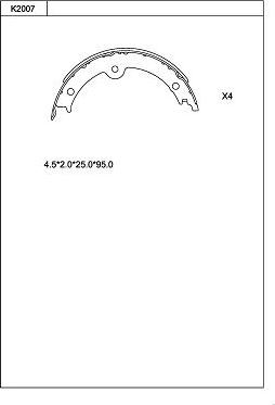 Asimco K1772 - Комплект спирачна челюст vvparts.bg