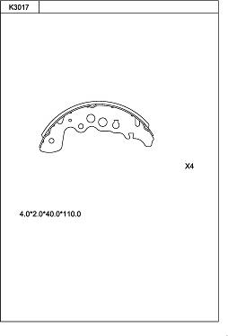 Asimco K3017 - Комплект спирачна челюст vvparts.bg