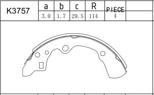 Asimco K3757 - Комплект спирачна челюст vvparts.bg