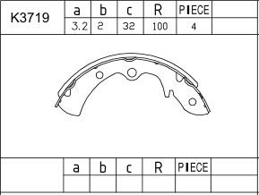 Asimco K3720 - Комплект спирачна челюст vvparts.bg