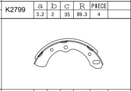 Asimco K2799 - Комплект спирачна челюст vvparts.bg