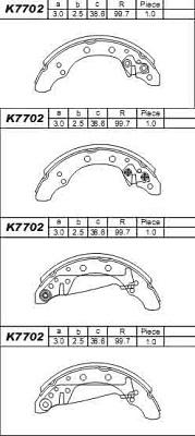 Asimco K7702 - Комплект спирачна челюст vvparts.bg