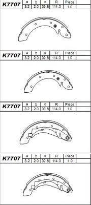 Asimco K7707 - Комплект спирачна челюст vvparts.bg