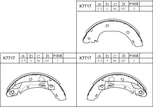 Asimco K7717 - Комплект спирачна челюст vvparts.bg