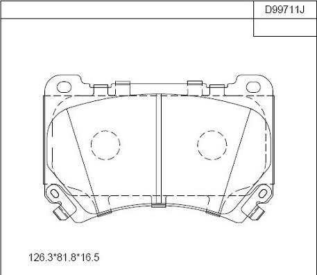 Asimco KD99711 - Комплект спирачно феродо, дискови спирачки vvparts.bg